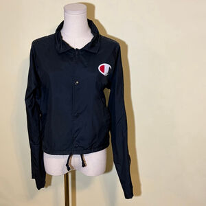 Champion Women’s Navy Blue Cropped Coach Jacket M